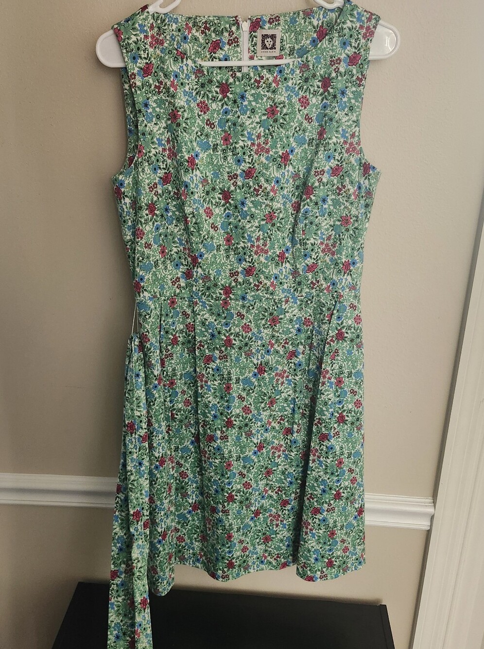 Anne Klein Floral Sleeveless Dress with Belt pre-owned Ex. Sz 4